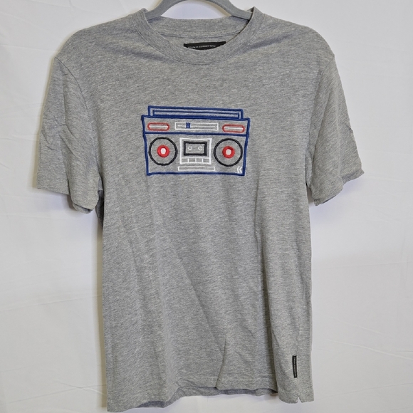 French Connection Other - French Connection UK Embroidered Boom Box Tee, Gray,‎ Mens Size Small